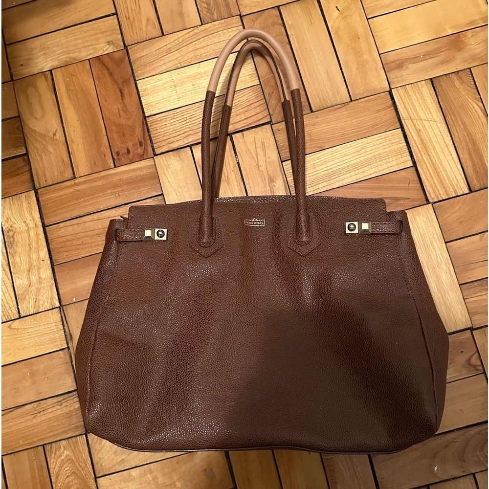 Henri Bendel Pebbled Brown Handbag